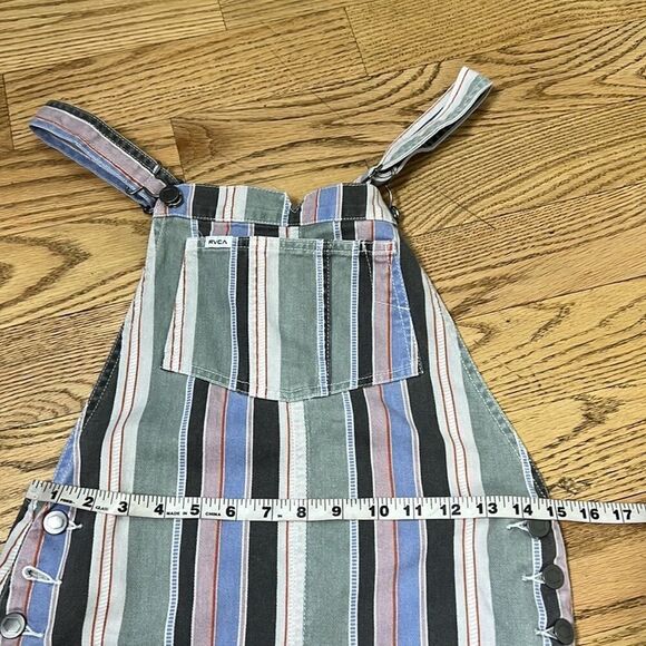 RVCA TOWNHOUSE MULTICOLORED OVERHALLS SIZE XS‎ - Picture 8 of 11